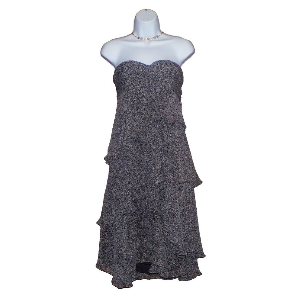 Aeve 100% Silk Tiered Strapless Dress